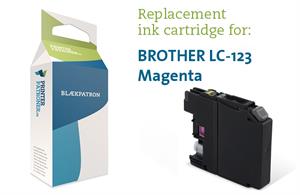 Brother Magenta Blækpatron - Brother Lc123M - 10Ml Genfyldt Brother Miljø-Blækpatron